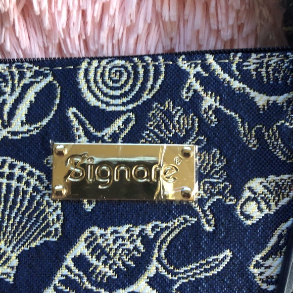 Signare-cute denied style sea shell tote - Picture 3 of 7